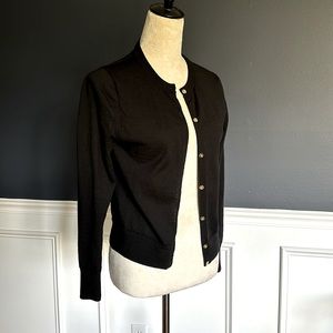 JCREW size M black button cardigan